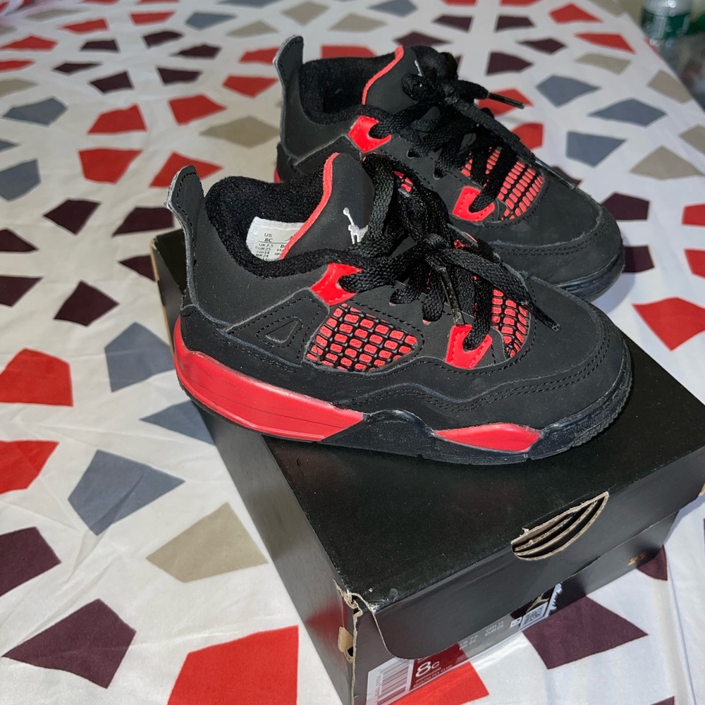 Jordan Retro 4s Red Thunder TODDLER